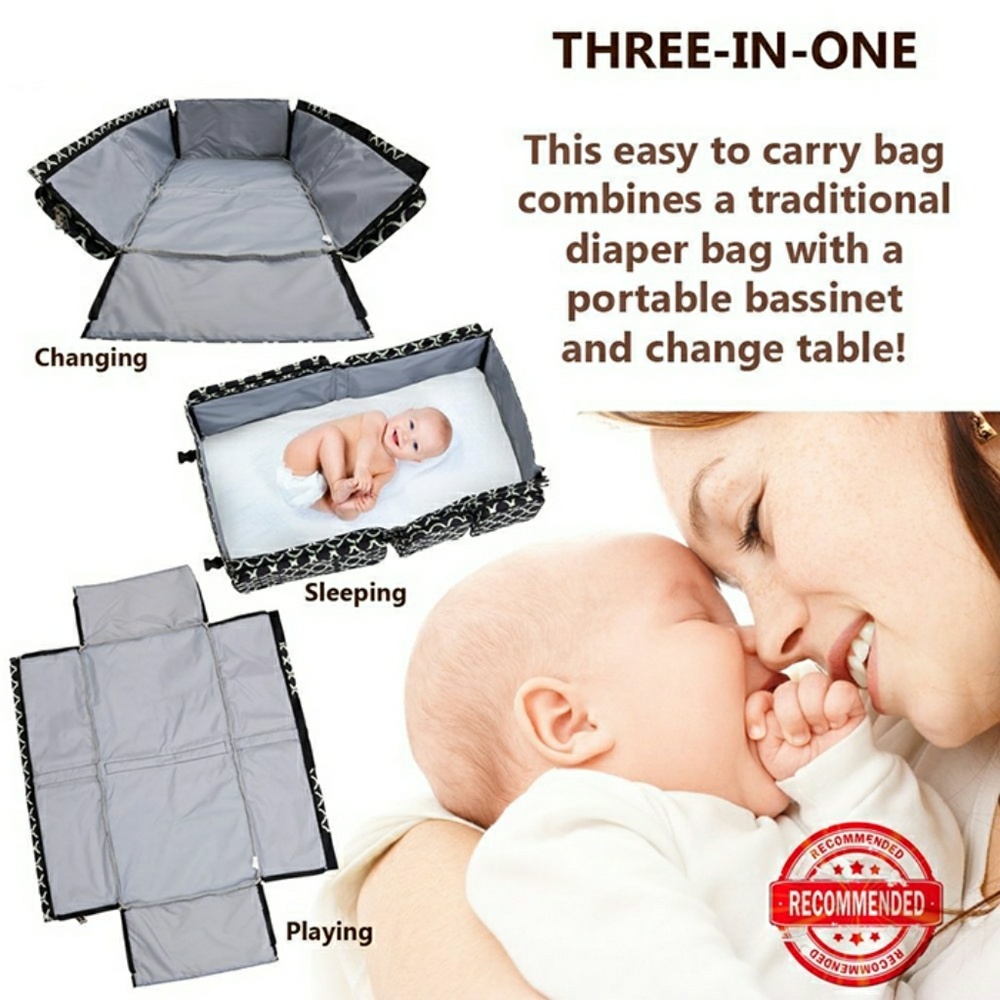 3 in 1 Travel Diaper Bag Change Play Nap Mat - Picture 3 of 7
